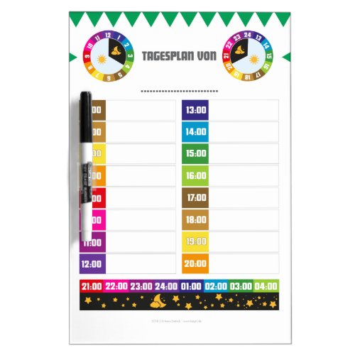 daily planner dry erase board