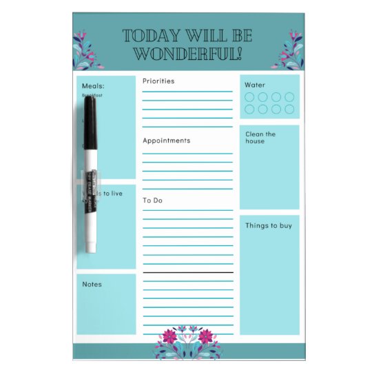 Daily Planner Dry Erase Board