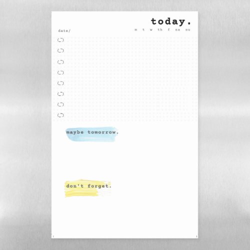 Daily planner dry erase magnetic sheet to_do list