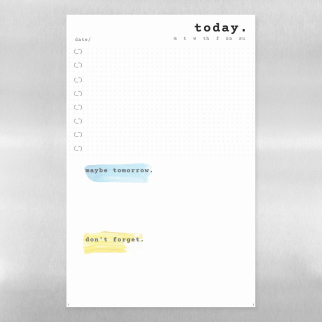 Daily planner dry erase magnetic sheet to-do list (Vertical)