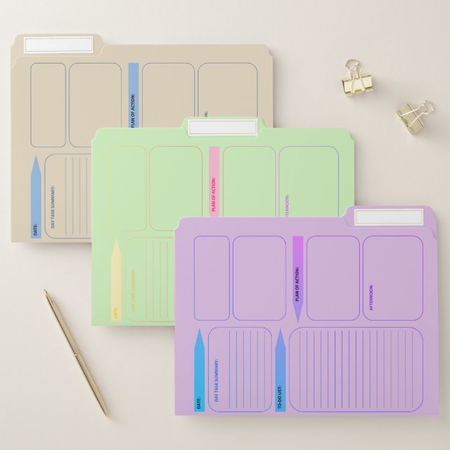Daily Planner File Folder (Set)