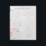 Daily Planner Floral Notepad<br><div class="desc">Easily personalize this beautiful floral daily planner notepad with your custom name and titles. It's the perfect tool to stay organized for any home office, mom or even a bride. Keep track of tasks, future events, daily goals, meals, water intake, etc. This planner covers all the basics to focus on...</div>