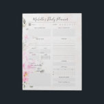 Daily Planner Floral Notepad<br><div class="desc">Easily personalize this beautiful floral daily planner notepad with your custom name and titles. It's the perfect tool to stay organized for any home office, mom or even a bride. Keep track of tasks, future events, daily goals, meals, water intake, etc. This planner covers all the basics to focus on...</div>