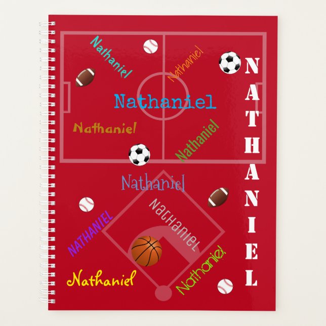 Daily Planner for Kids - Sports Theme - HAMbWG (Front)
