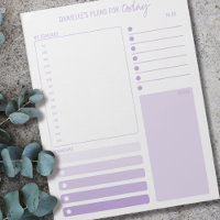 Daily Planner Lilac Schedule Notes and To Do Lists
