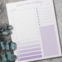 Daily Planner Lilac Schedule Notes and To Do Lists