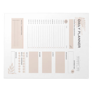 Daily planner note pad
