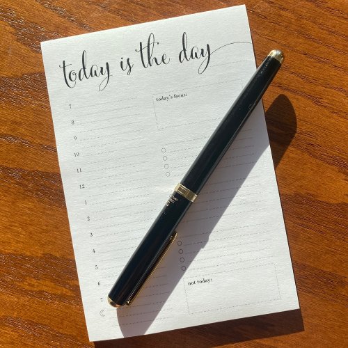 Daily Planner Notes with Hourly Schedule