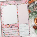 Daily Planner Nutcracker Notes Meals To Do List<br><div class="desc">Personalized Daily Planner with nutcracker toy soldiers. The planner has sections for your to do list,  notes,  meals and appointments or reminders. This tear away notepad is printed on each page to last you for 40 days - perfect for the winter and holiday season.</div>