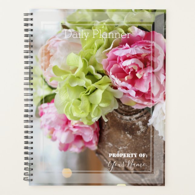 Daily Planner - Peony Flowers - HAMbWG (Front)