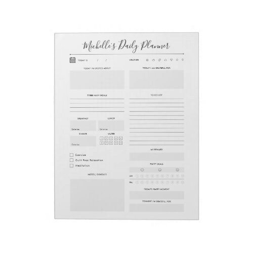 Daily Planner Personalized To_do List Notepad