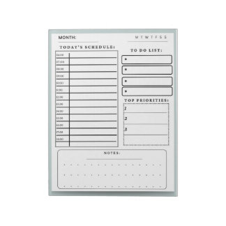 Daily Planner  Schedule Notes and To Do Lists
