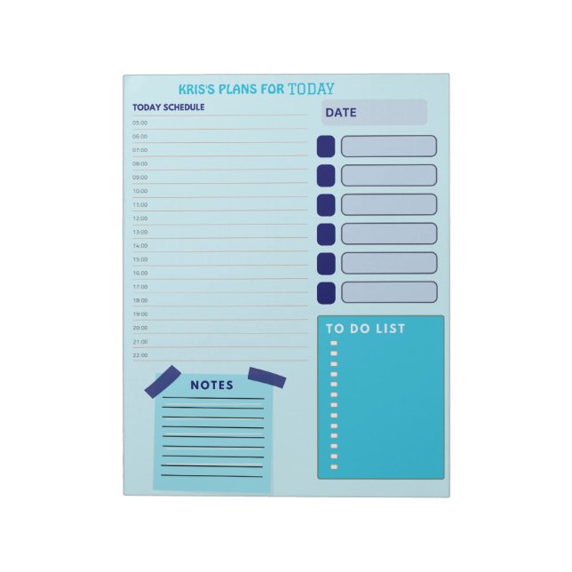 Daily Planner  Schedule Notes and To Do Lists (Rotated)