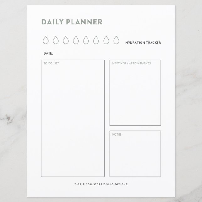 Daily planner schedule to do list day organizer (Front)