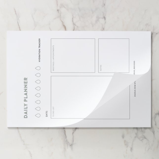 Daily planner schedule to do list day organizer paper pad (Folded)