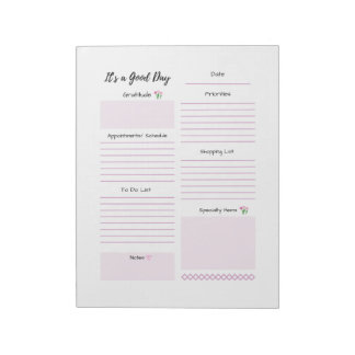 Daily Planner Schedule To Do List Notepad