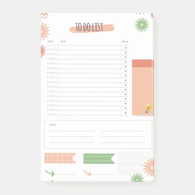 Daily Planner - Soft Pastel Colors | Notes & To-Do (Front)