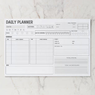 Daily Planner Tearaway Pad with Schedule