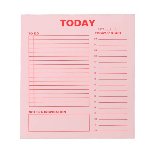 Daily Planner To Do List Minimalist Design Notepad