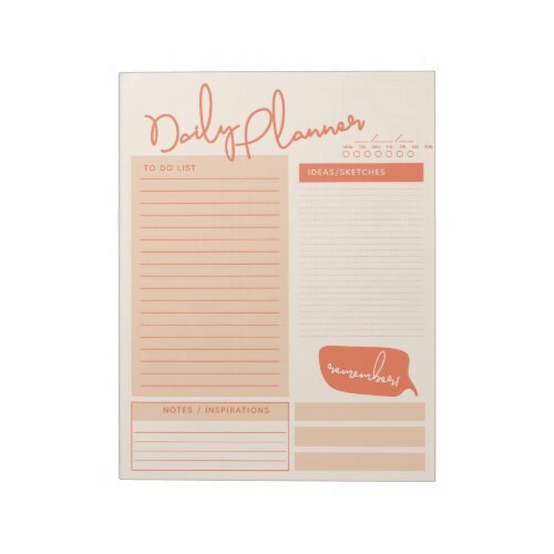 Daily Planner To Do List Modern Design Notepad