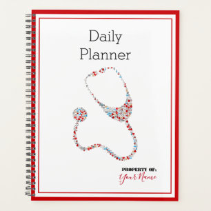 Daily Planner with a Stethoscope Theme - HAMbWG