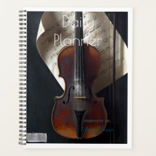 Daily Planner with a Violin Theme - HAMbWG