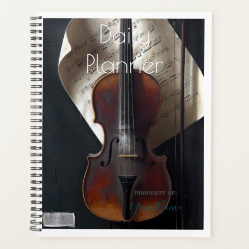 Daily Planner with a Violin Theme _ HAMbWG