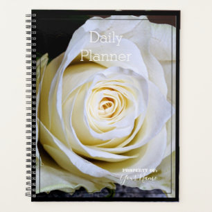 Daily Planner with a White Rose - HAMbWG