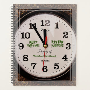 Daily Planner with Clock Design and Photos- HAMbWG