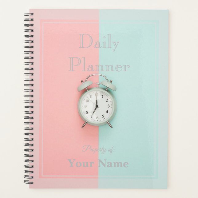 Daily Planner with Clock Design - HAMbWG (Front)