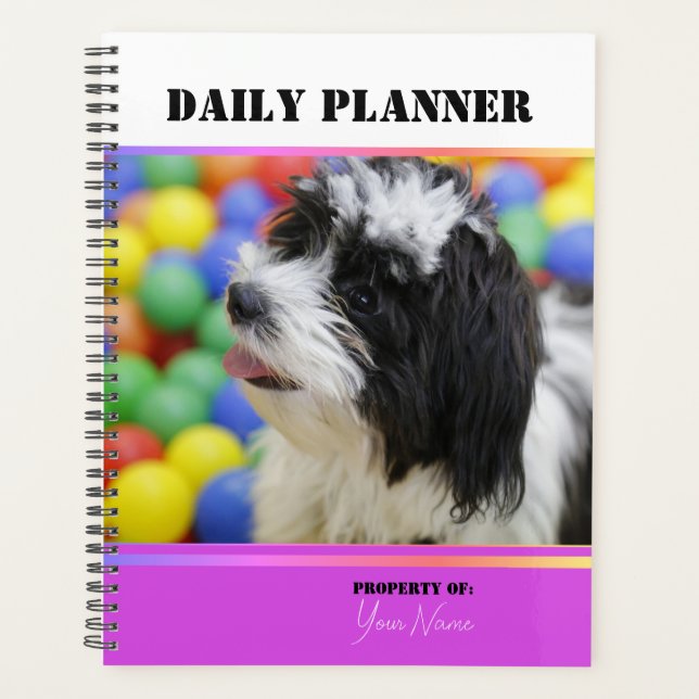 Daily Planner with Photos - Violet - HAMbWG (Front)