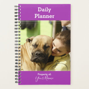 Daily Planner - Your Photo - Any Color BG - HAMbWG