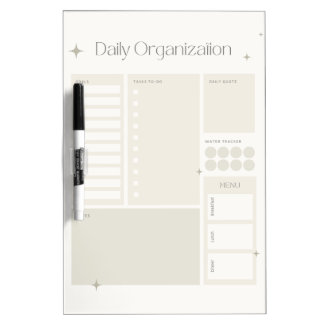 Daily planners dry erase board