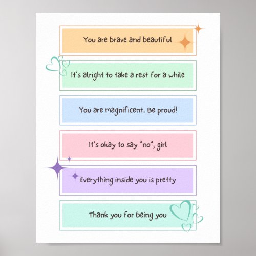 Daily Positive Affirmation Poster