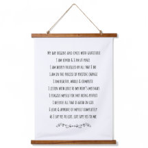 Daily Positive Affirmation Wall Art Tapestry Decor