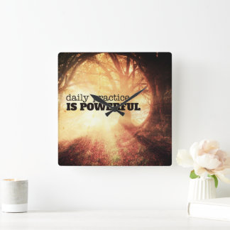 Daily Practice Square Wall Clock