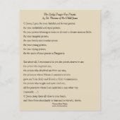 Daily Prayer for Priests by St. Therese Catholic (Back)