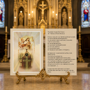Daily Prayer for Priests by St. Therese Holy Card