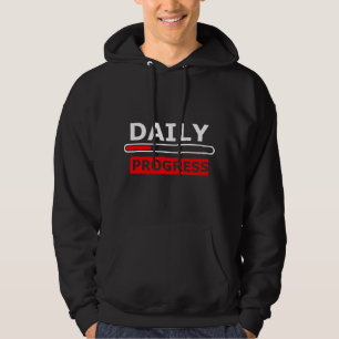 Daily Progress Motivational Hoodie – Red Smile