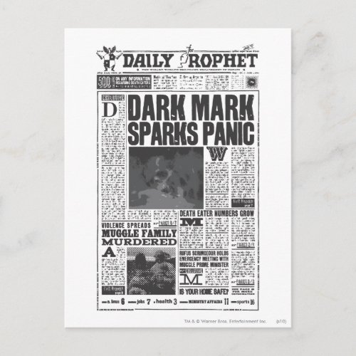 Daily Prophet Front Page Postcard