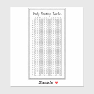 Daily Reading Habit Tracker Reading Log Journaling Sticker