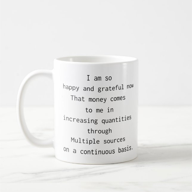 Daily Reminders Affirmation law of attraction  Coffee Mug (Left)