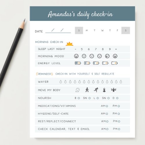 Daily Reminders Daily Planner Daily Check Notepad