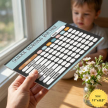 Daily Routine Checklist for Kids Morning & School
