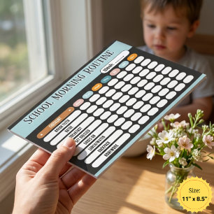 Daily Routine Checklist for Kids Morning & School  Notepad