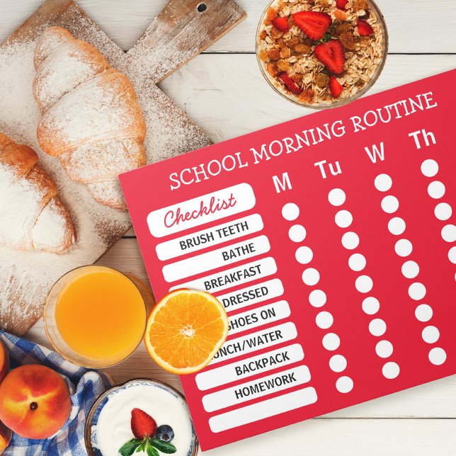 Daily Routine Checklist Notepad Custom Color (Creator Uploaded)