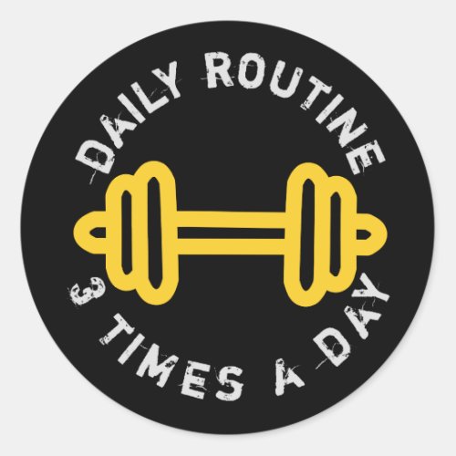 Daily routine classic round sticker