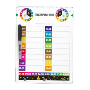 Daily routine dry erase board