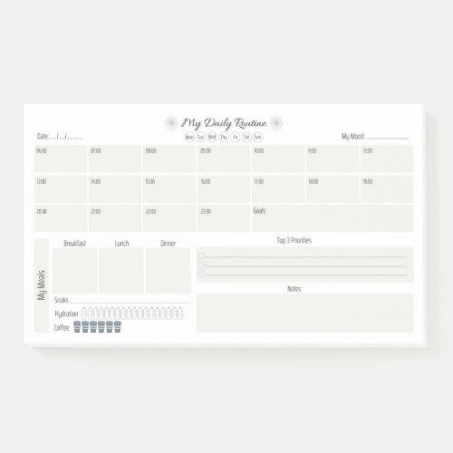 Daily Routine Planner Post_it Notes