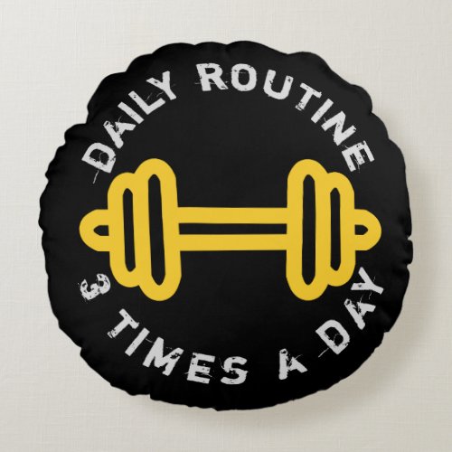 Daily routine Round Pillow